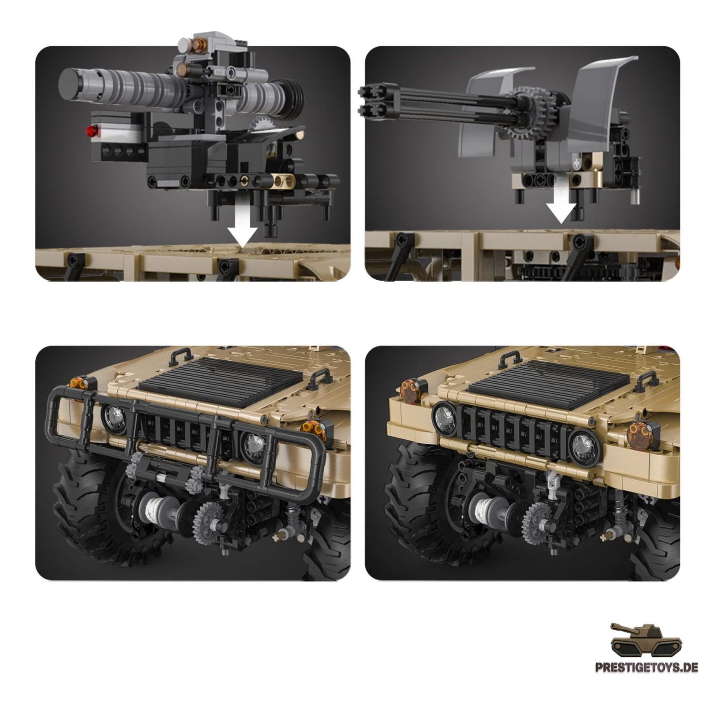 CaDA Master Humvee Off-Road Vehicle 1:8 Scale (C61036W) - (Dynamic or Static)