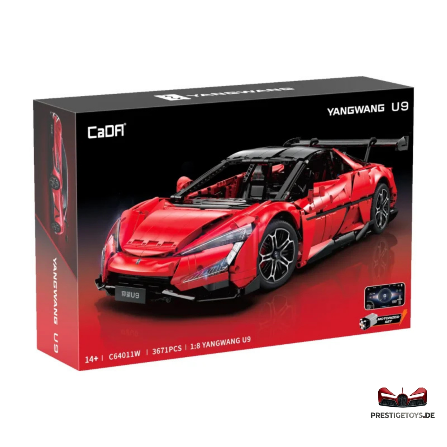 CaDA Motorized Yangwang U9 Licensed Hypercar RC 1:8 Scale (C64011W) - (Dynamic)