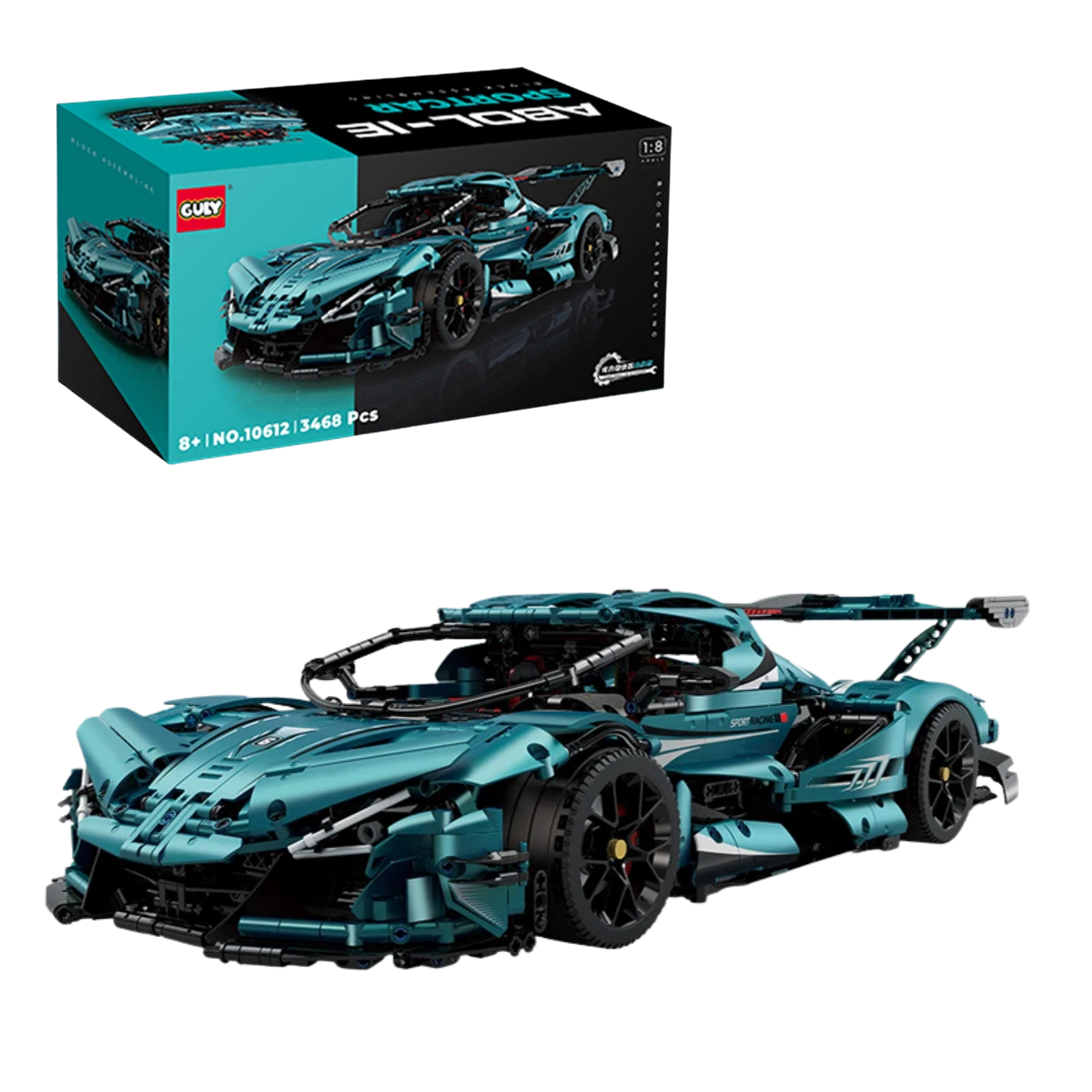 GULY 10612 Vortex: 1:8 Hyper-Performance RC Supercar Building Set
