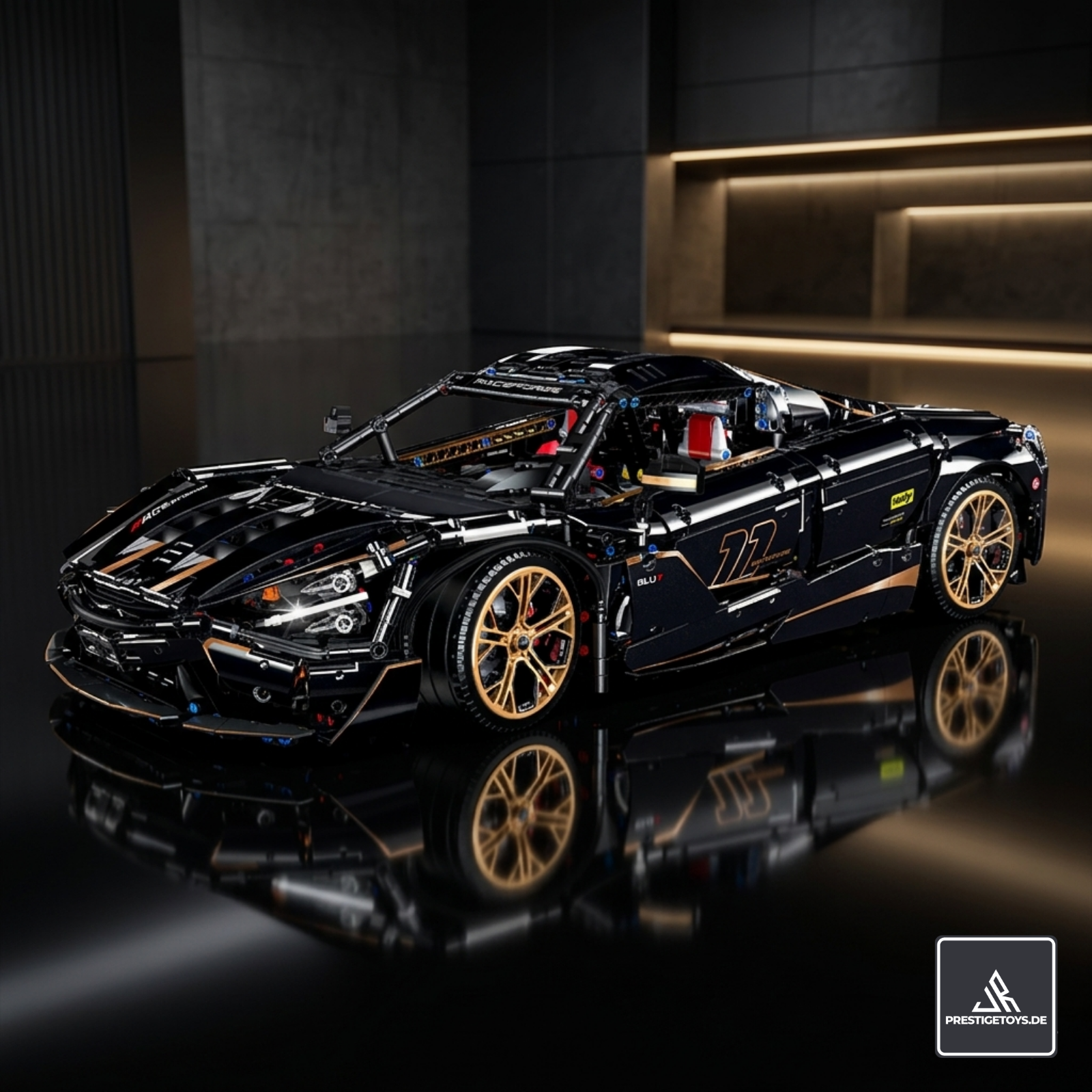 GULY 10625 720 Stealthwing: 1:8 Hyper-Performance RC Supercar Building Set