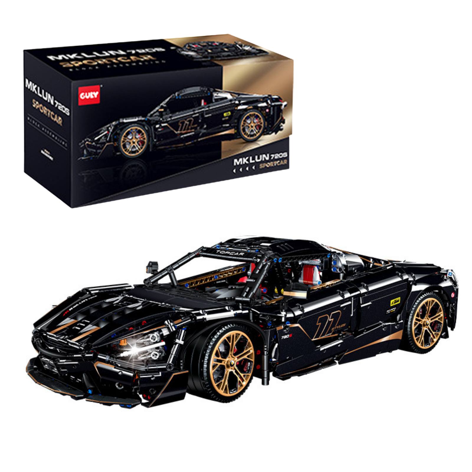 GULY 10625 720 Stealthwing: 1:8 Hyper-Performance RC Supercar Building Set