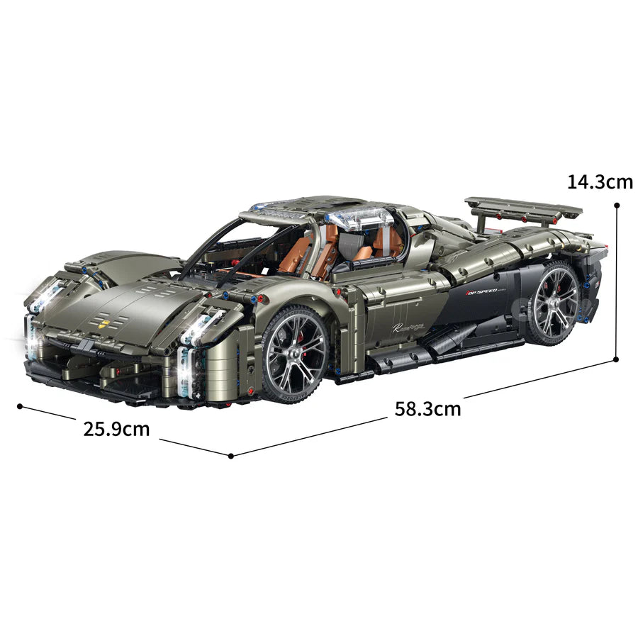 GULY 10626 Mission Zero: 1:8 Hyper-Performance RC Supercar Building Set