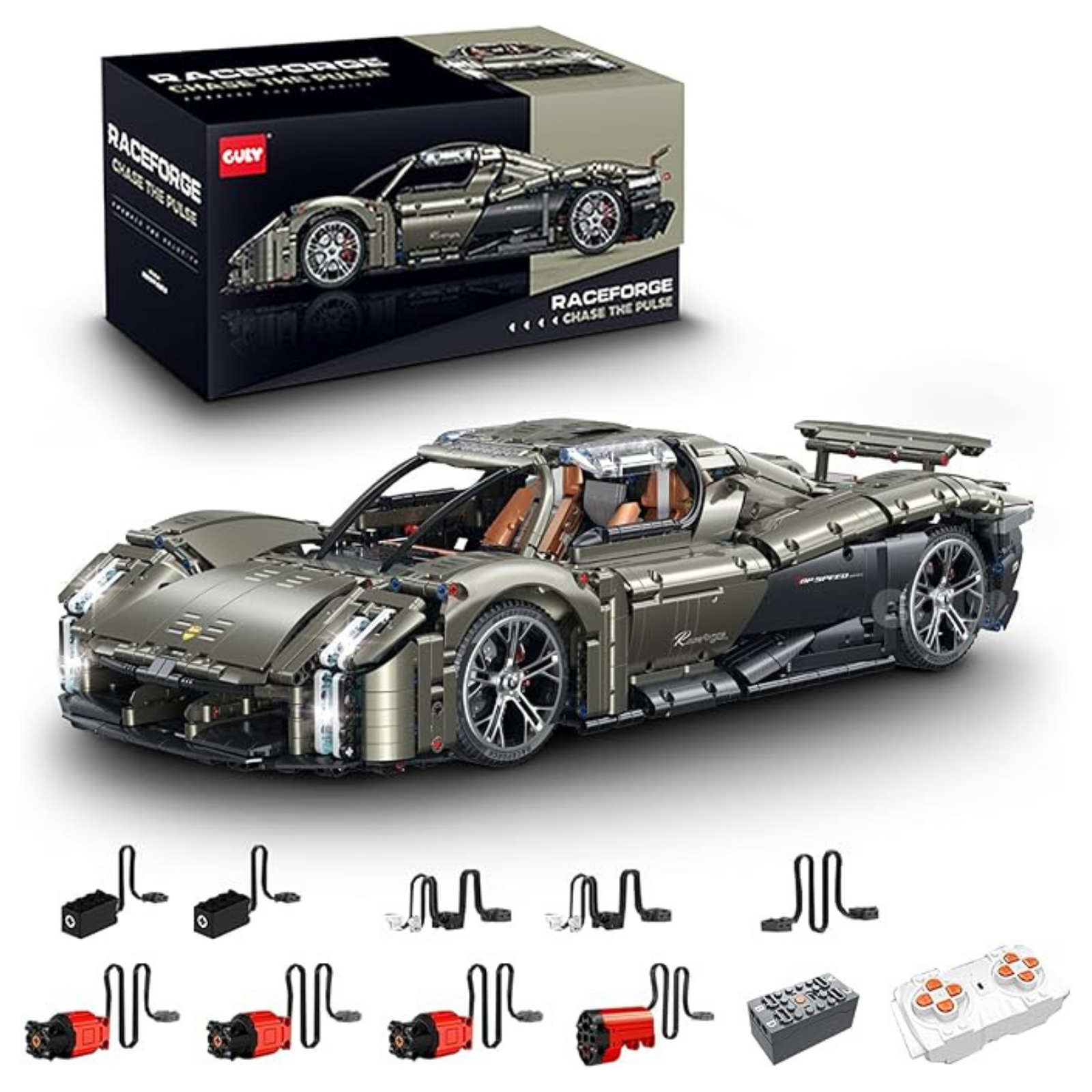 GULY 10626 Mission Zero: 1:8 Hyper-Performance RC Supercar Building Set