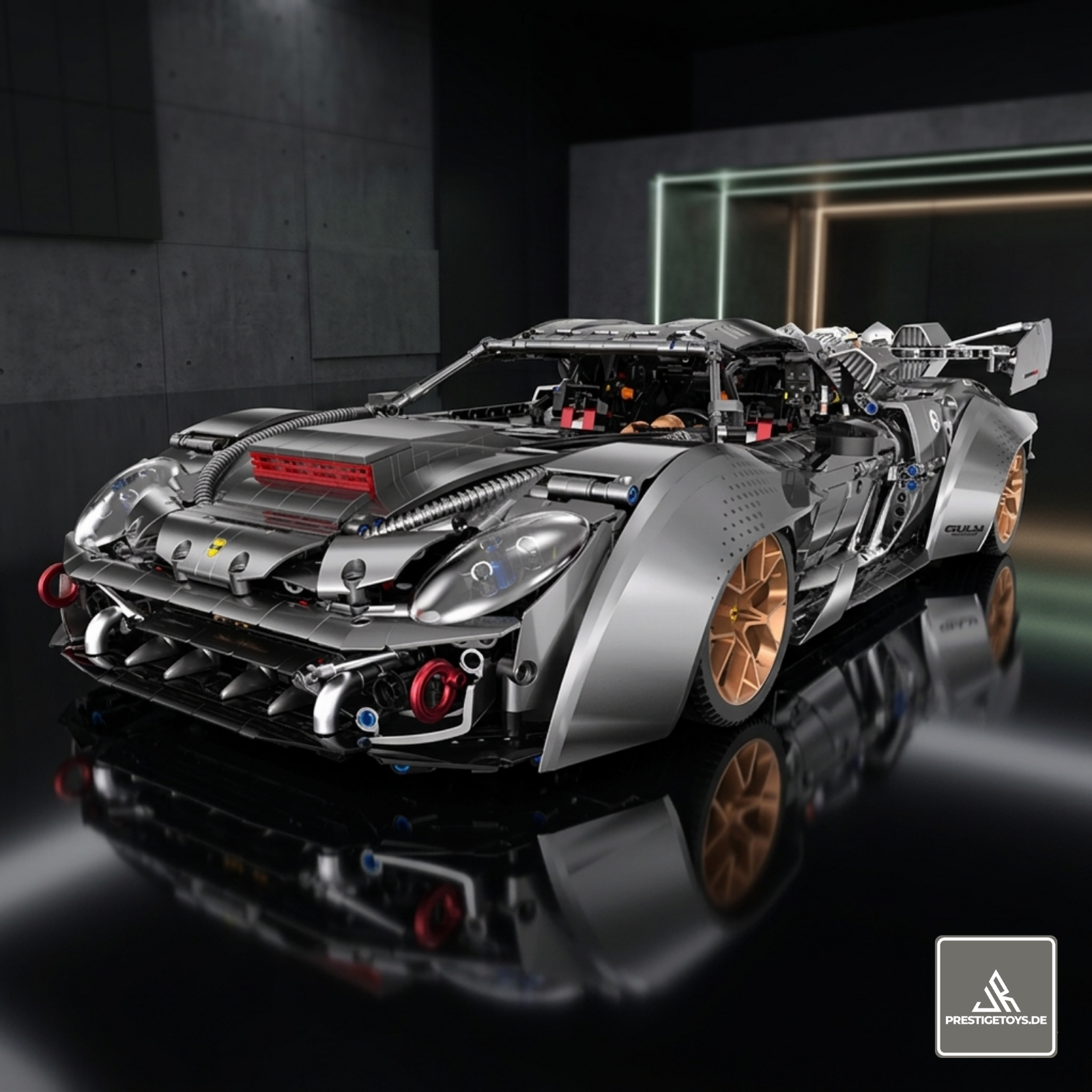GULY 10629 Zephyr 918: 1:8 Hyper-Performance RC Supercar Building Set