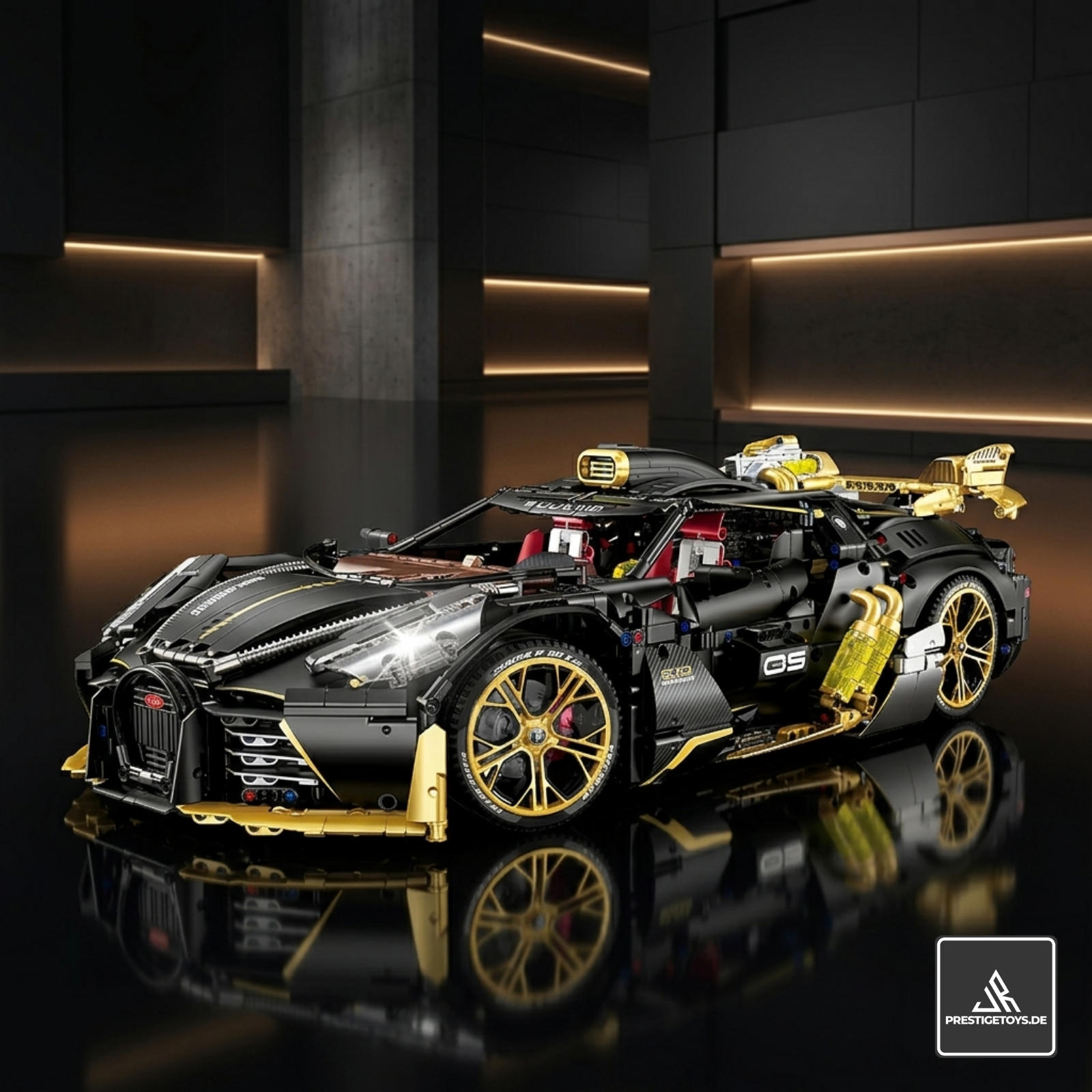 GULY 10631 Heiyezhis W16: 1:8 Hyper-Performance RC Supercar Building Set