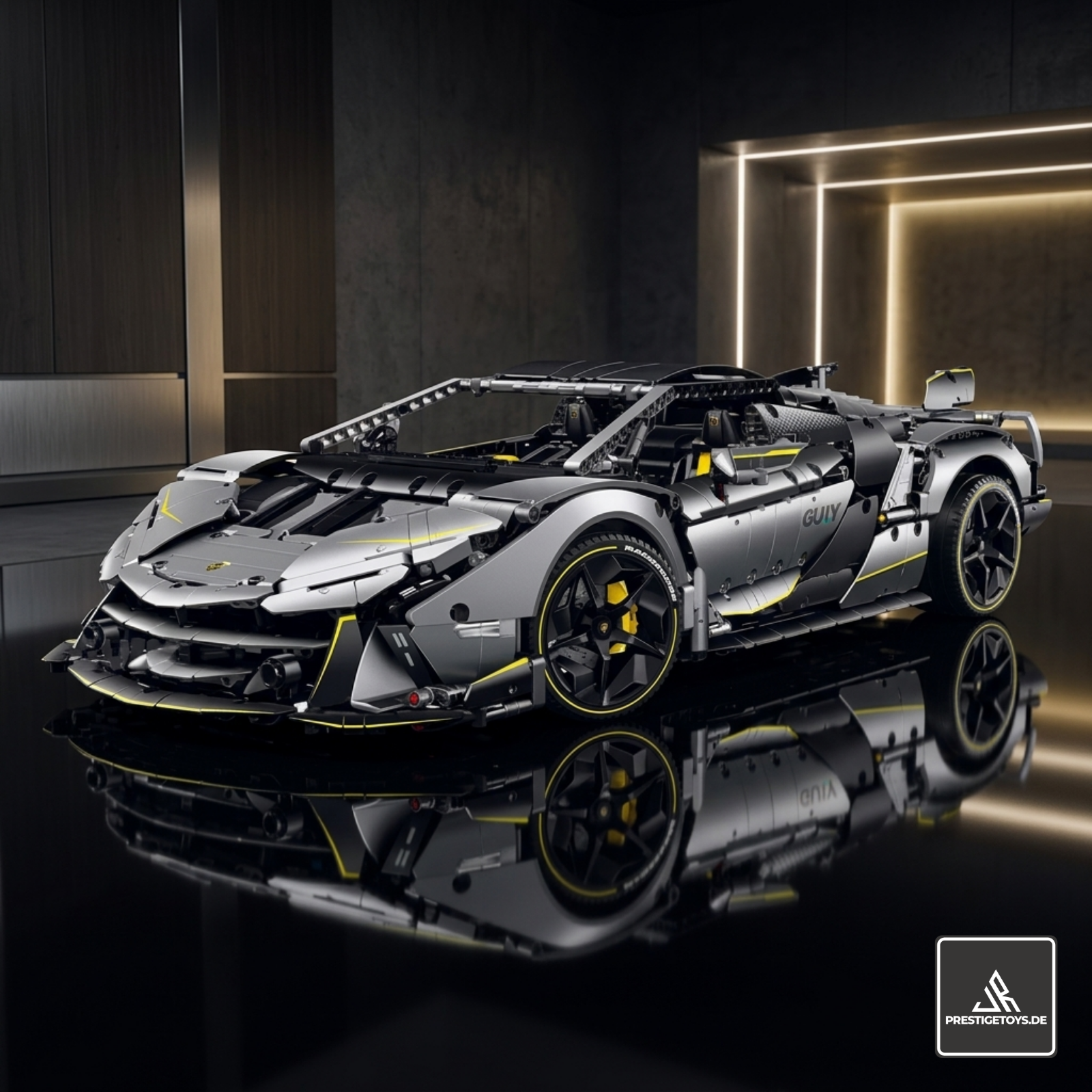 GULY 10638 Ash Spyder: 1:8 Hyper-Performance RC Convertible Supercar Building Set