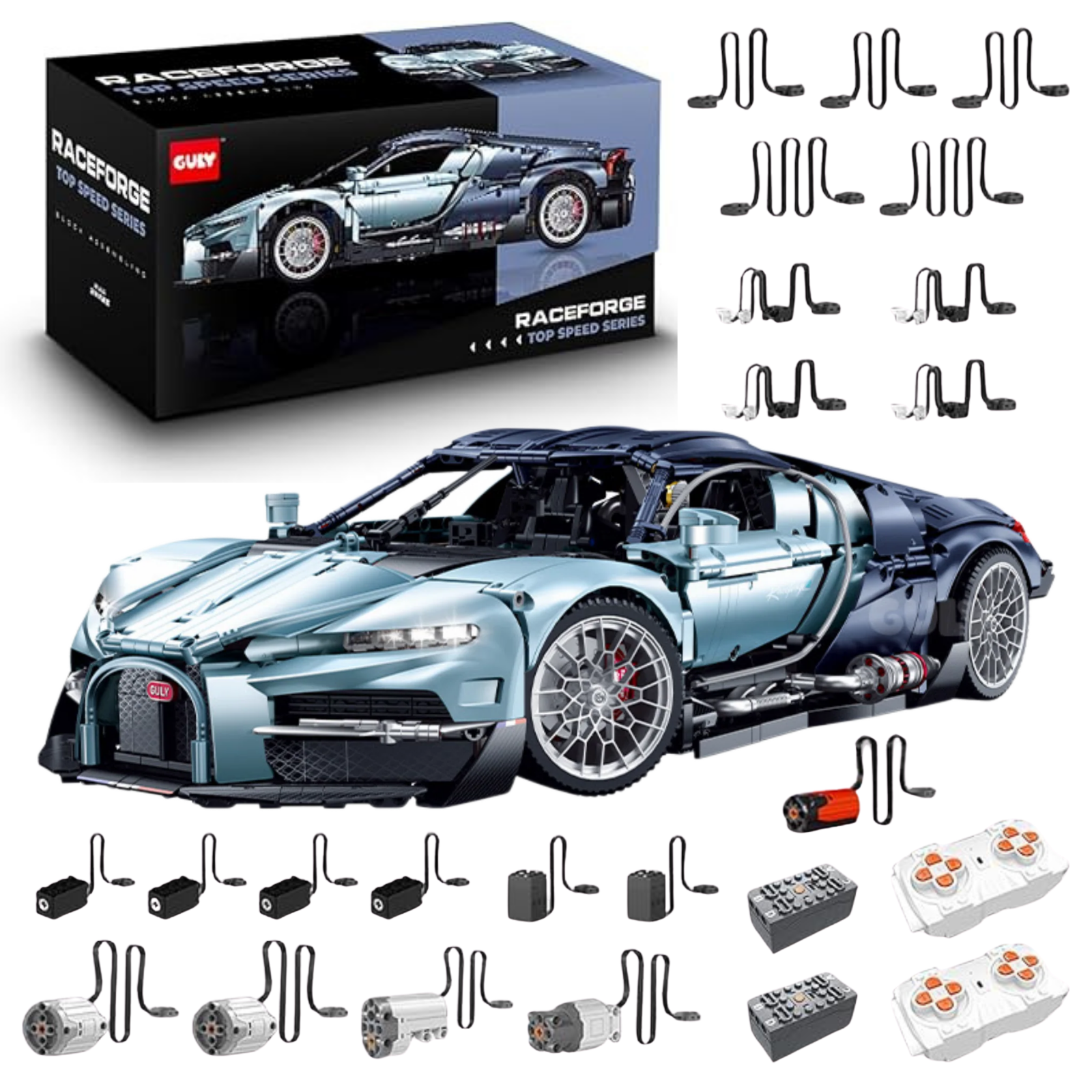 GULY 10648 Grand Tourbex: 1:8 Hyper-Performance RC Supercar Building Set
