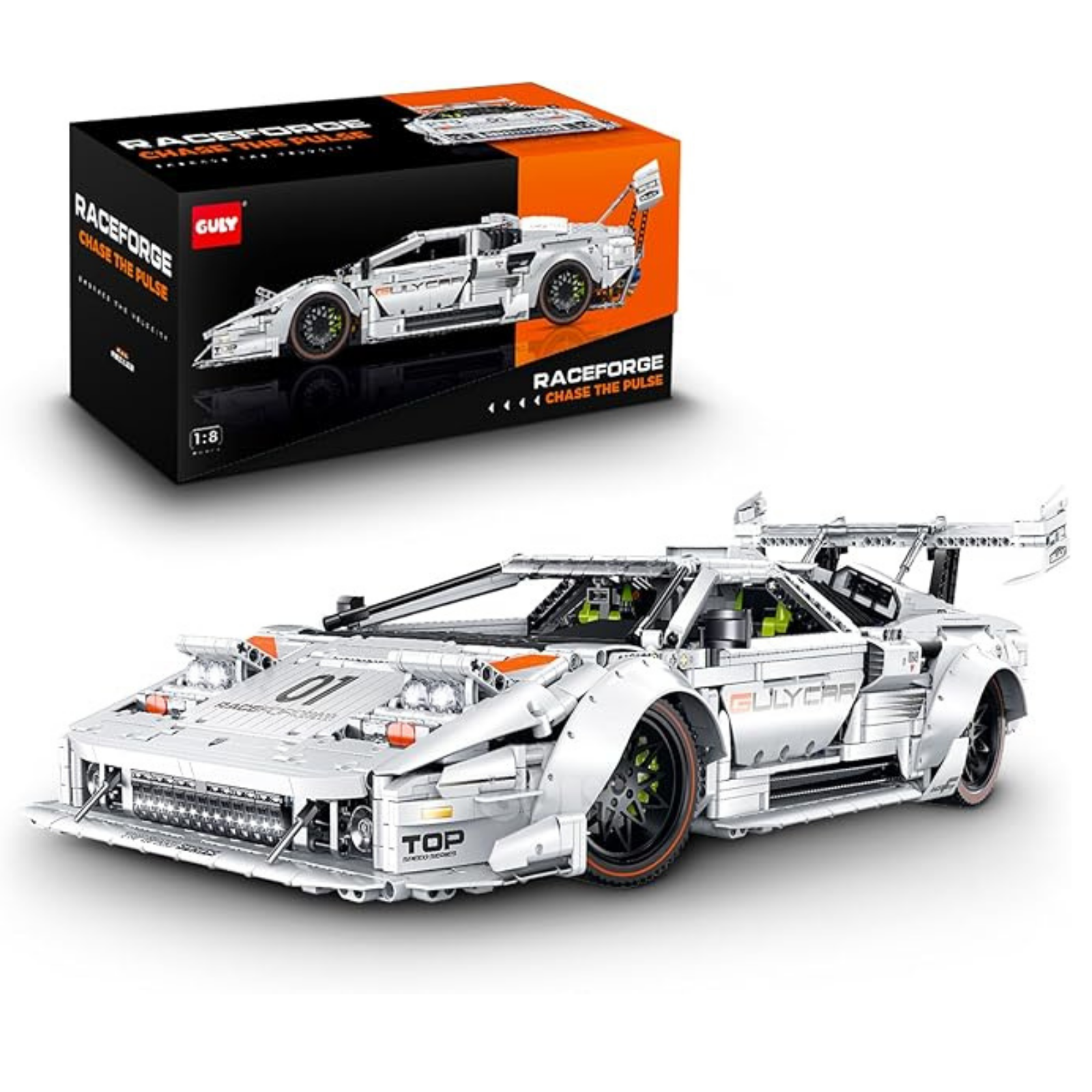 GULY 10649 LP-5000 Legacy: 1:8 Hyper-Performance RC Supercar Building Set