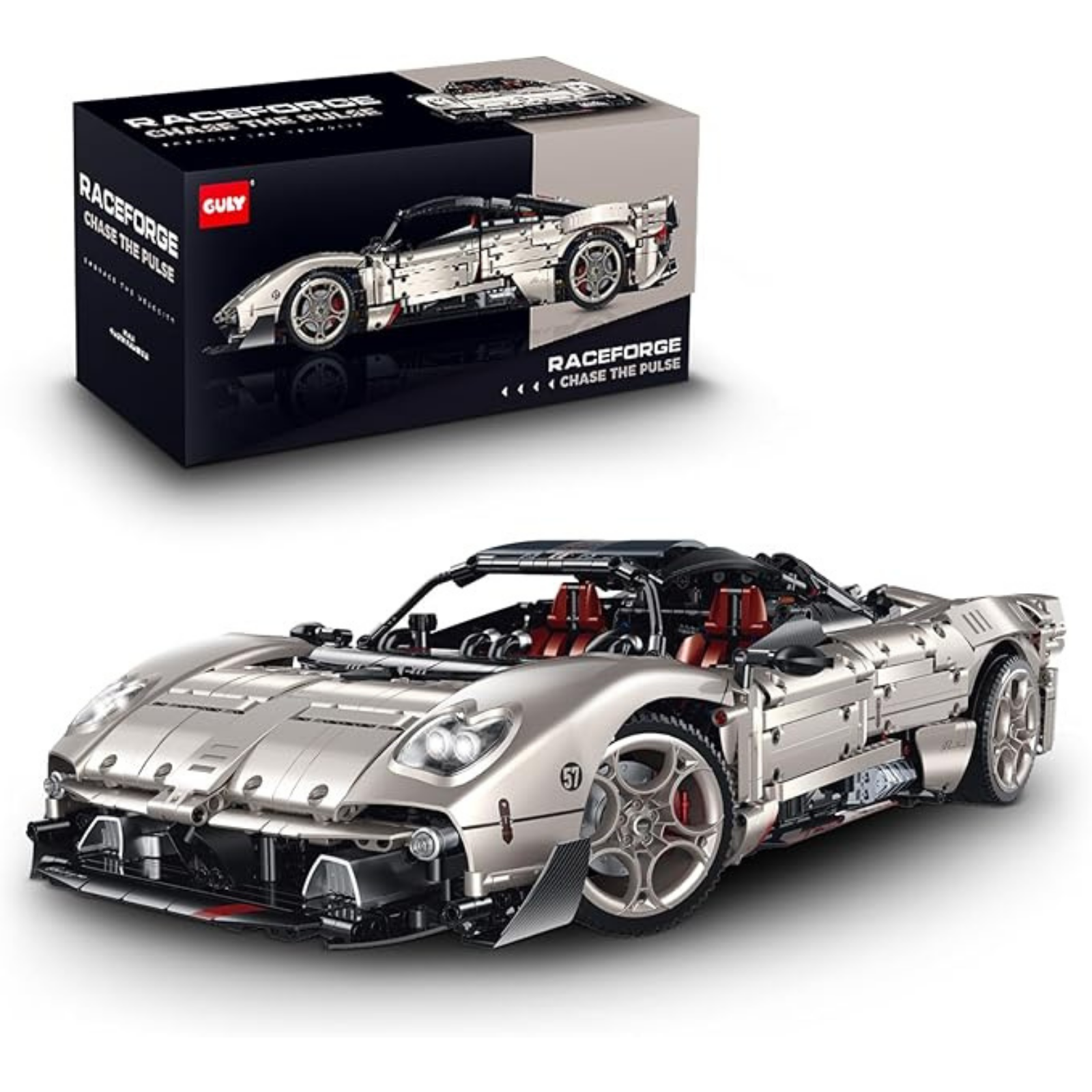 GULY 10657 Zenith GT: 1:8 Hyper-Performance RC Supercar Building Set