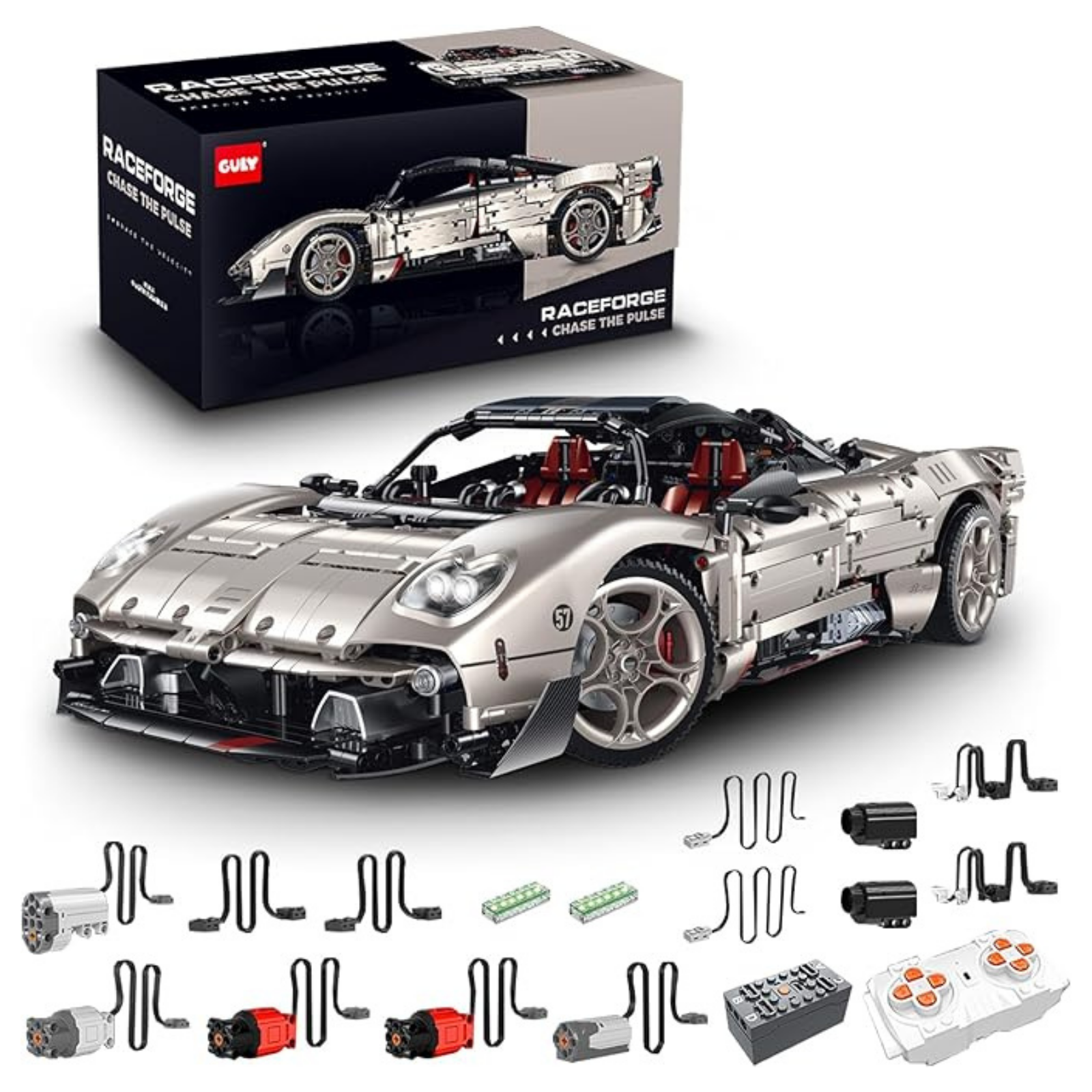 GULY 10657 Zenith GT: 1:8 Hyper-Performance RC Supercar Building Set