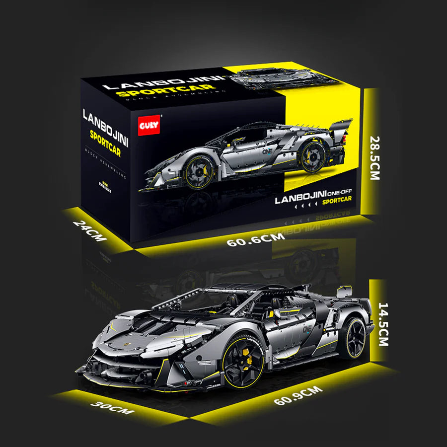 GULY 10638 Ash Spyder: 1:8 Hyper-Performance RC Convertible Supercar Building Set