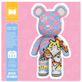 MPIN M7123 Bärenbausteine (5900 Stück), 43 cm, Graffiti Bär, Mikro-3D Tier-Bausteine für Erwachsene und Kinder, DIY Klemmbaustein Set, Anime Style Deko & Sammlerstück