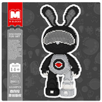 MPIN M8011 MOMO Interstellar Boy Bunny (6550 Teile), 55 cm, Interstellarer Sci-Fi Hase, Mikro-3D Klemmbaustein Set für Erwachsene und Jugendliche, Futuristische Deko & Sammlerstück