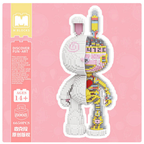 MPIN M8008 MOMO Mechanical Half-Anatomical Rabbit (6650 Teile), 55 cm, Mechanischer Anatomie-Hase, Mikro-3D Klemmbaustein Set für Erwachsene und Jugendliche, Mecha Deko & Sammlerstück
