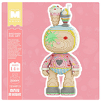 MPIN M8009 MOMO Ice Cream Bunny (7250 Teile), 55 cm, Eiscreme Weihnachts-Hase, Mikro-3D Klemmbaustein Set für Erwachsene und Jugendliche, Süße Deko & Sammlerstück