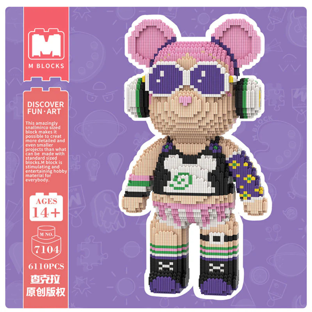 MPIN 7104 | Rock Girl Bear DIY Building Block Set (6,110 Pcs) - 43cm