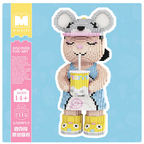 MPIN 7115 | Summer Milk Tea Bear DIY Building Block Set (6,300 Pcs) - 43cm