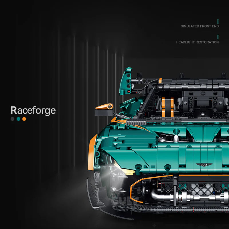 GULY 10647 Darkforge: 1:8 Hyper-Performance RC Supercar Building Set