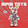 MPIN 6885 | Pirate Pixel Bear DIY Building Block Set (6,350 Pcs) - 43cm