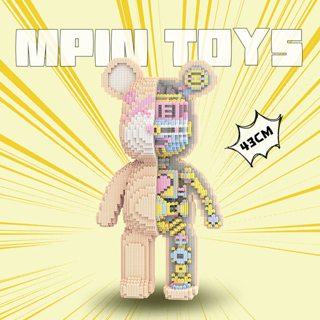 MPIN 7111 | Semi-Anatomical Mechanical Bear DIY Building Block Set (5,000 Pcs) - 43cm