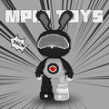 MPIN M8011 MOMO Interstellar Boy Bunny (6550 Teile), 55 cm, Interstellarer Sci-Fi Hase, Mikro-3D Klemmbaustein Set für Erwachsene und Jugendliche, Futuristische Deko & Sammlerstück