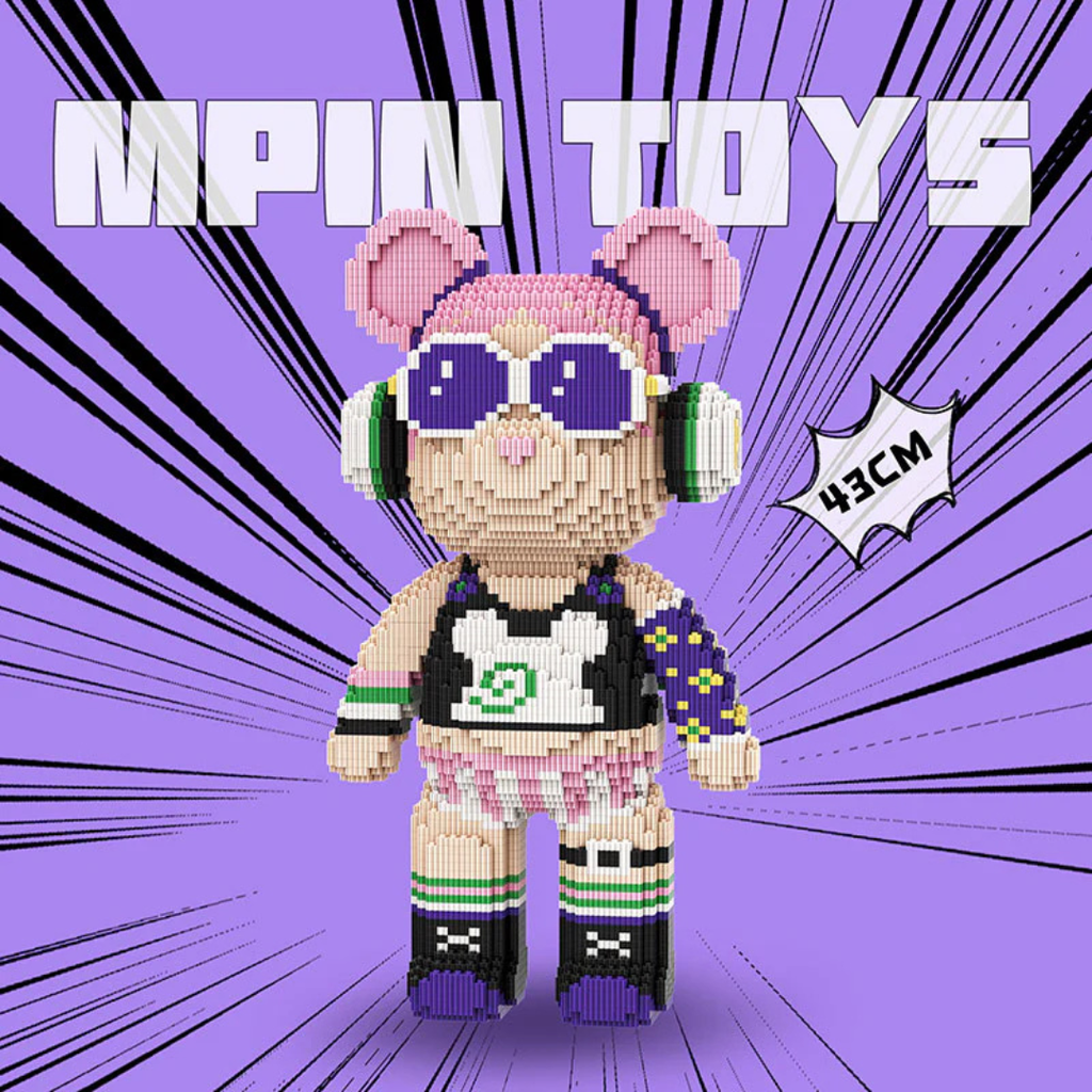 MPIN 7104 | Rock Girl Bear DIY Building Block Set (6,110 Pcs) - 43cm