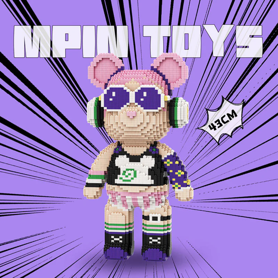 MPIN 7104 | Rock Girl Bear DIY Building Block Set (6,110 Pcs) - 43cm