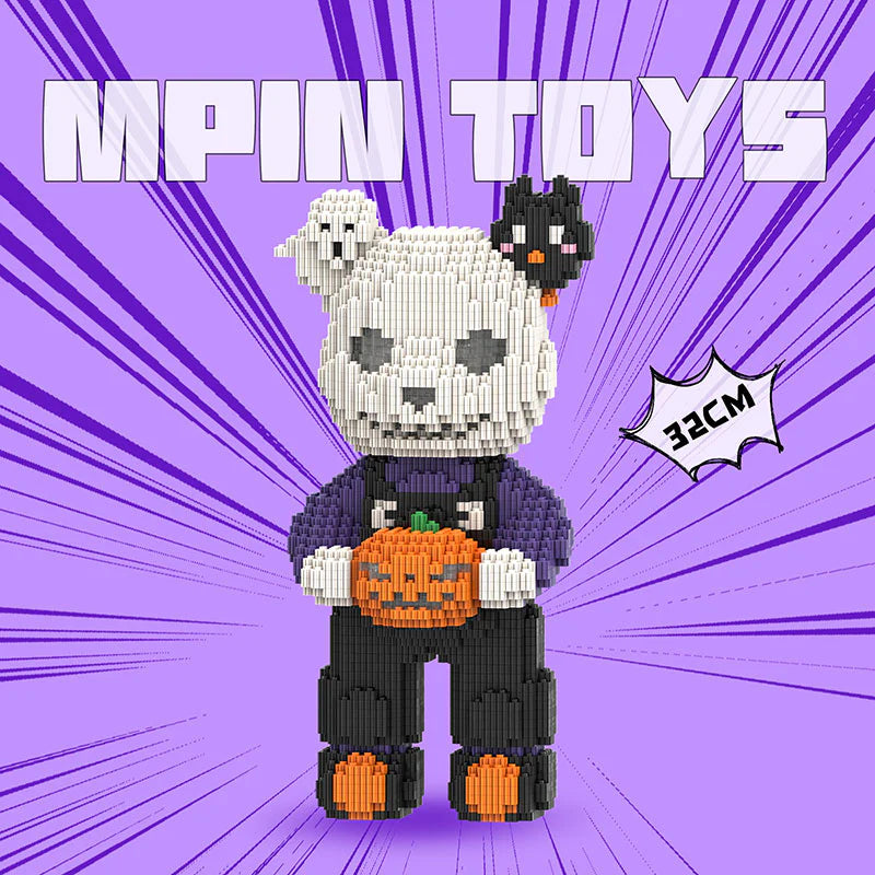 MPIN 5535 | TK Skull Bear - Cute Bear DIY Building Block Set (2,900 Pcs) - 32cm