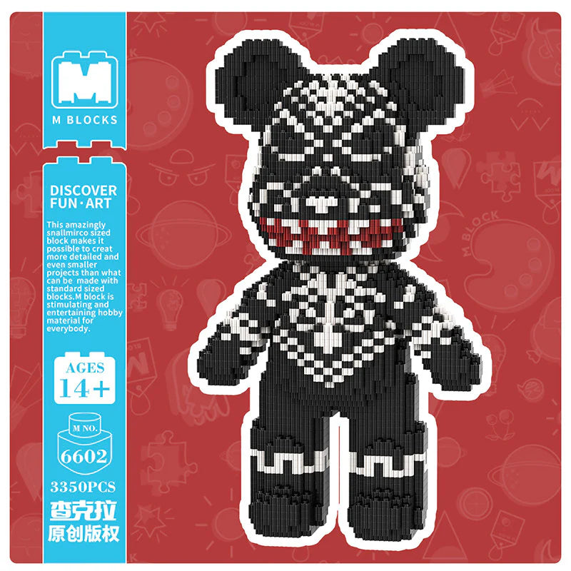 MPIN MP-6602 | Black Totem Bear DIY Building Block Set (3,350 Pcs) - 32cm