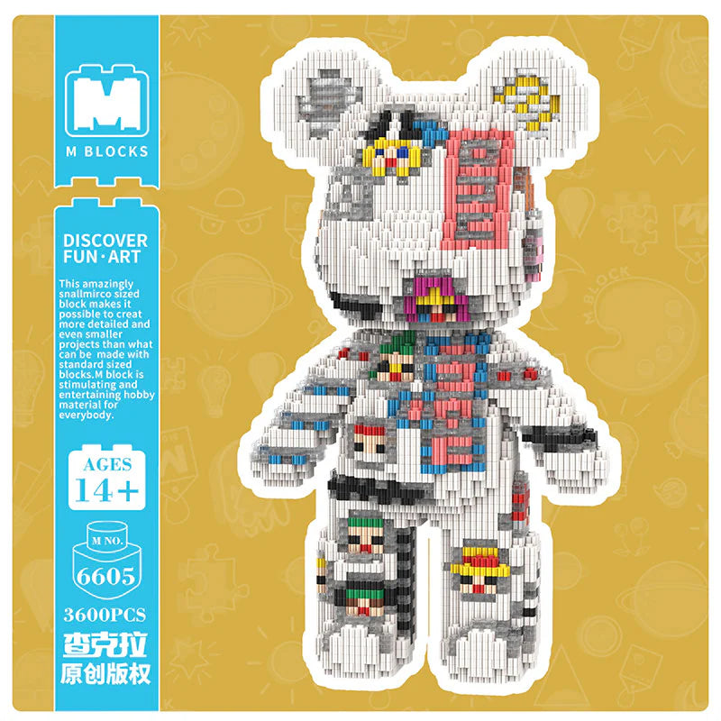 MPIN MP-6605 | Pirate Sticker Bear DIY Building Block Set (3,600 Pcs) - 32cm