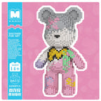 MPIN 6615 | Adorable Building Commemorative Bear - Cute Power Bear DIY Building Block Set (3,200 Pcs) - 32cm