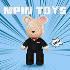 MPIN 6617 | Groom Bear DIY Building Block Set (2,350 Pcs) - 32cm