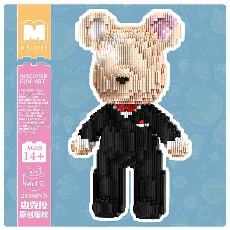MPIN 6617 | Groom Bear DIY Building Block Set (2,350 Pcs) - 32cm