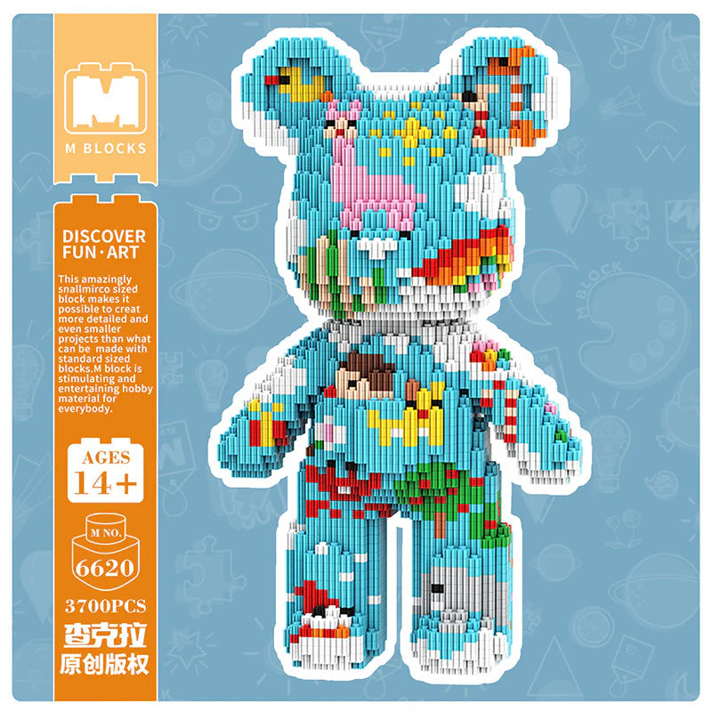 MPIN MP-6620 | Castle in the Sky Bear DIY Building Block Set (3,700 Pcs) - 32cm