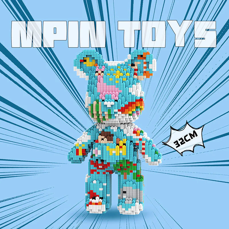 MPIN MP-6620 | Castle in the Sky Bear DIY Building Block Set (3,700 Pcs) - 32cm