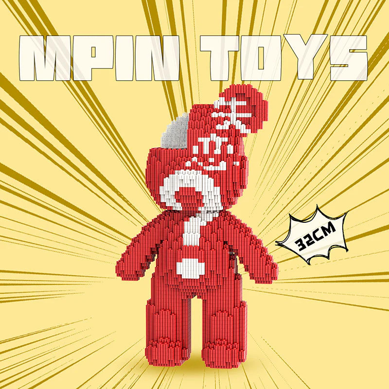 MPIN 6621 | Heartbreak Bear DIY Building Block Set (2,900 Pcs) - 32cm