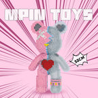MPIN MP-6622 | Passionate Love Heartbeat Bear DIY Building Block Set (2,900 Pcs) - 32cm