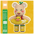 MPIN MP-6628 | RedBook Bear DIY Building Block Set (4,300 Pcs) - 32cm