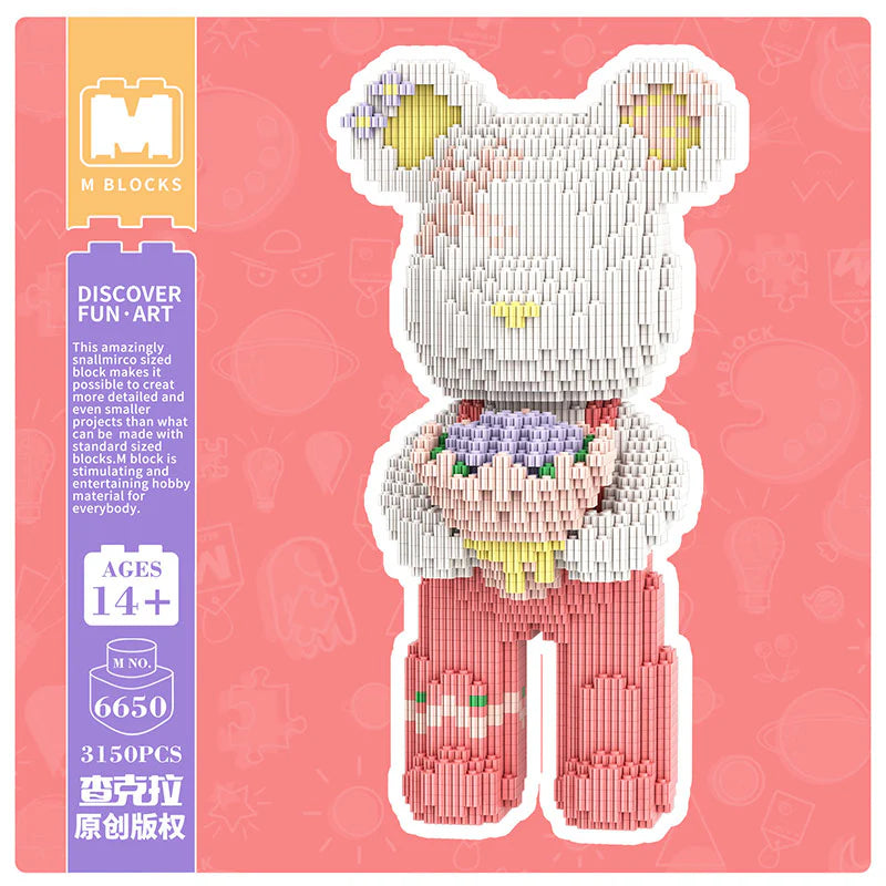 MPIN MP-6650 | Princess Xixi Bear DIY Building Block Set (3,150 Pcs) - 32cm