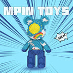 MPIN MP-6651 | Day & Night Starry Sky Bear DIY Building Block Set (3,350 Pcs) - 32cm