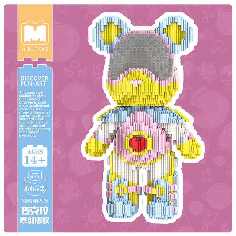 MPIN MP-6652 | Interstellar Astronaut Bear DIY Building Block Set (3,050 Pcs) - 32cm