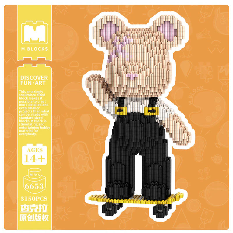 MPIN 6653 | Cute Power Bear DIY Building Block Set - 32cm
