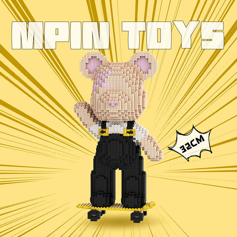 MPIN 6653 | Cute Power Bear DIY Building Block Set - 32cm