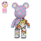 MPIN M7123 Bärenbausteine (5900 Stück), 43 cm, Graffiti Bär, Mikro-3D Tier-Bausteine für Erwachsene und Kinder, DIY Klemmbaustein Set, Anime Style Deko & Sammlerstück