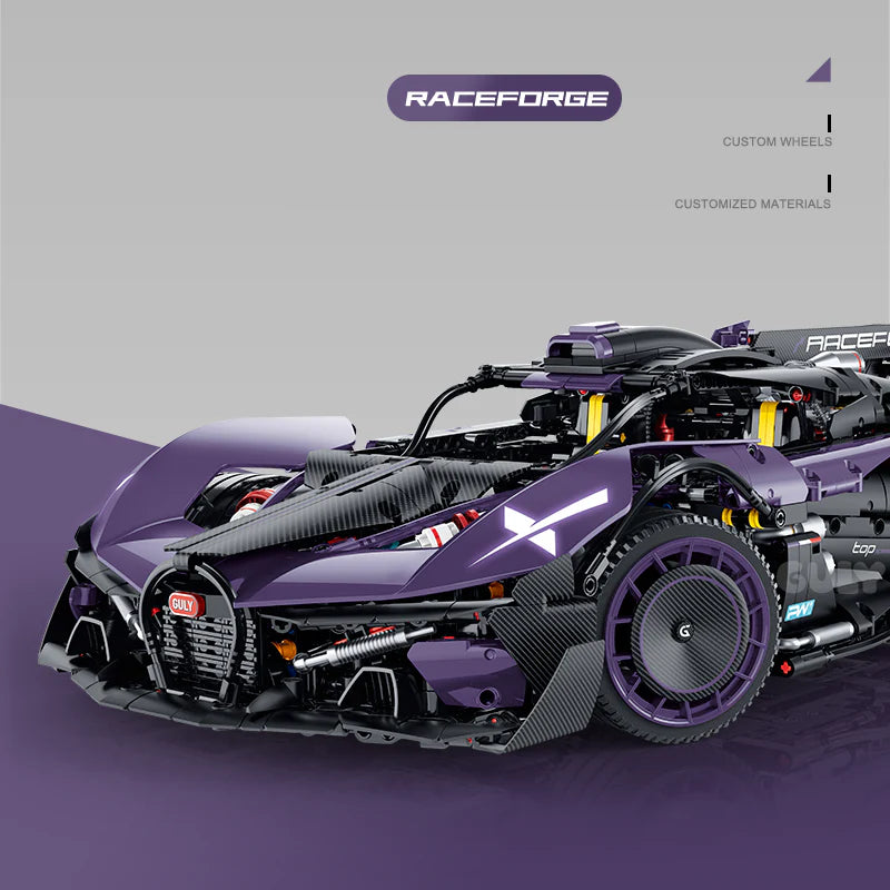 GULY 10643 Purple Comet: Premium Hyper-Performance RC Supercar Building Set