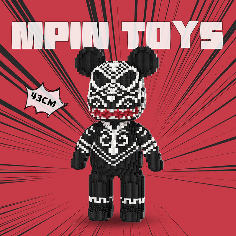 MPIN 6882 | Black Totem Bear DIY Building Block Set (5,650 Pcs) - 43cm