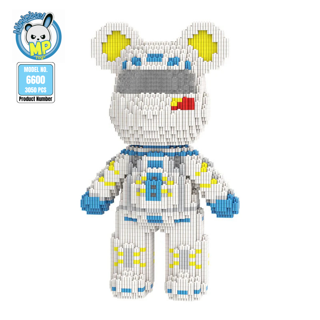 MPIN MP-6600 | Male Astronaut Bear DIY Building Block Set (3,050 Pcs) - 32cm