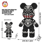 MPIN MP-6602 | Black Totem Bear DIY Building Block Set (3,350 Pcs) - 32cm