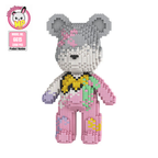 MPIN 6615 | Adorable Building Commemorative Bear - Cute Power Bear DIY Building Block Set (3,200 Pcs) - 32cm