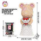 MPIN 6616 | Bride Bear DIY Building Block Set (2,950 Pcs) - 32cm